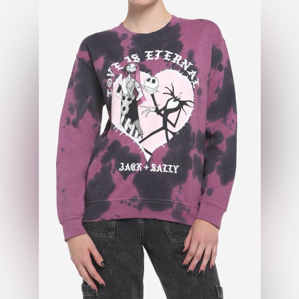 The Nightmare Before Christmas Love Is Eternal Tie-Dye Sweatshirt